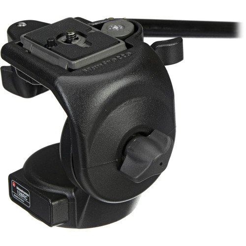 Manfrotto 128RC Micro Fluid Video Head with 200PL-14 RC2 Rapid Connector Plate - Includes 2 ZAYKiR Quick Release Plates for DSLR Cameras - Perfect for Vlogging, Photography & Video Shooting
