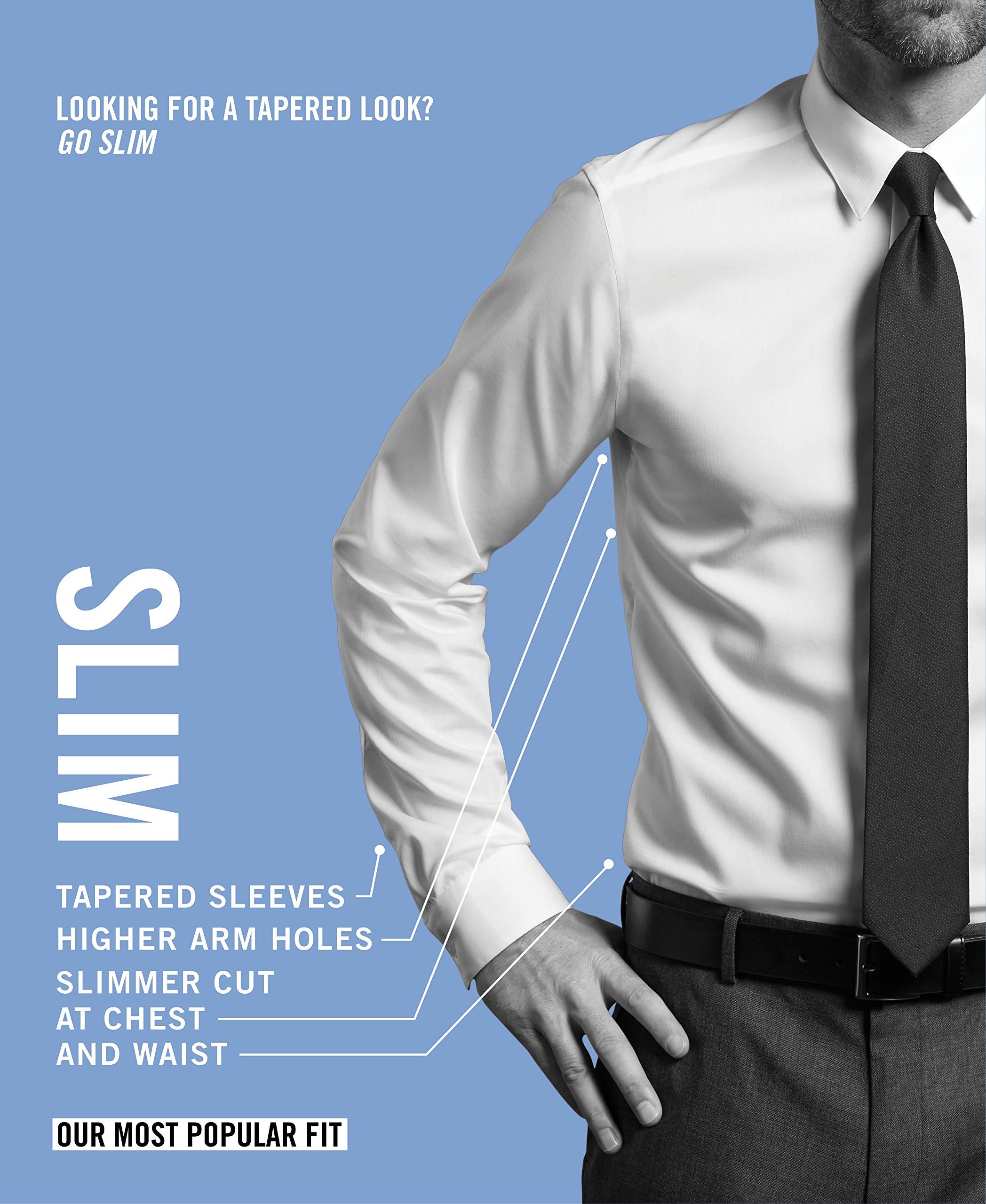 Van Heusen Men's Slim Fit Dress Shirt with Stain Shield & Stretch Technology - Perfect for Office, Business Meetings & Formal Occasions