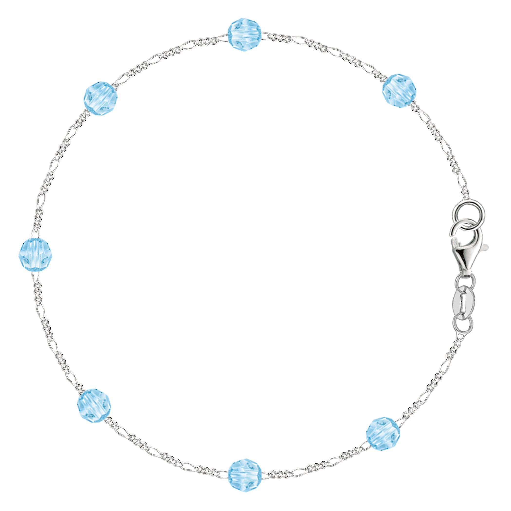 Blue Synthetic Resin Bead Chain Anklet in Sterling Silver - Stylish Bohemian Ankle Bracelet for Women, Perfect for Beach, Festival & Summer Outfits
