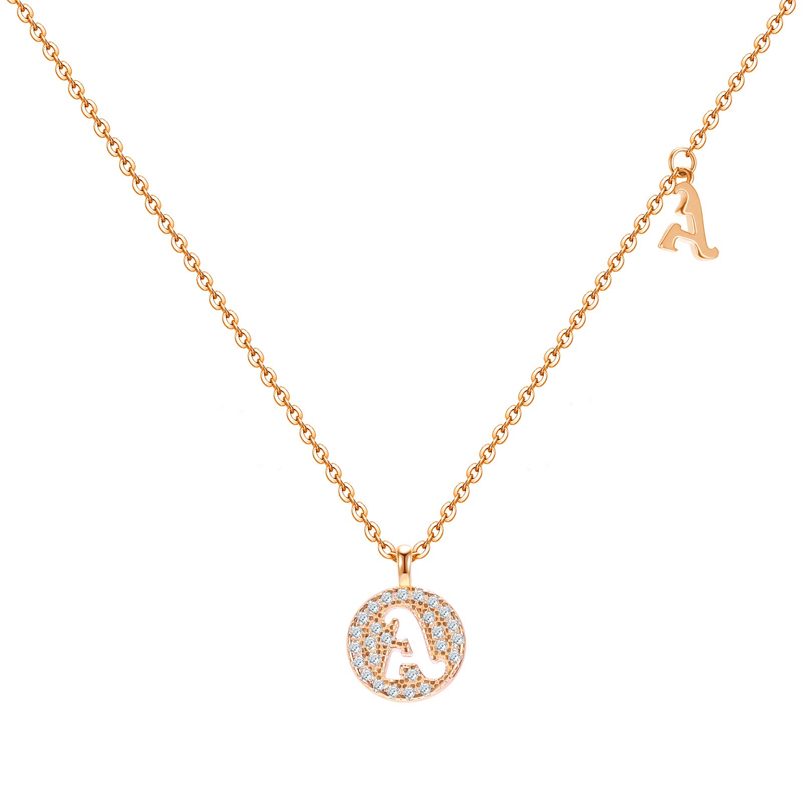 14K Gold Plated Initial Letter P Necklace for Women - Sterling Silver Alphabet Name Pendant with CZ Charm | Perfect Gift for Birthday, Anniversary & Valentine's Day