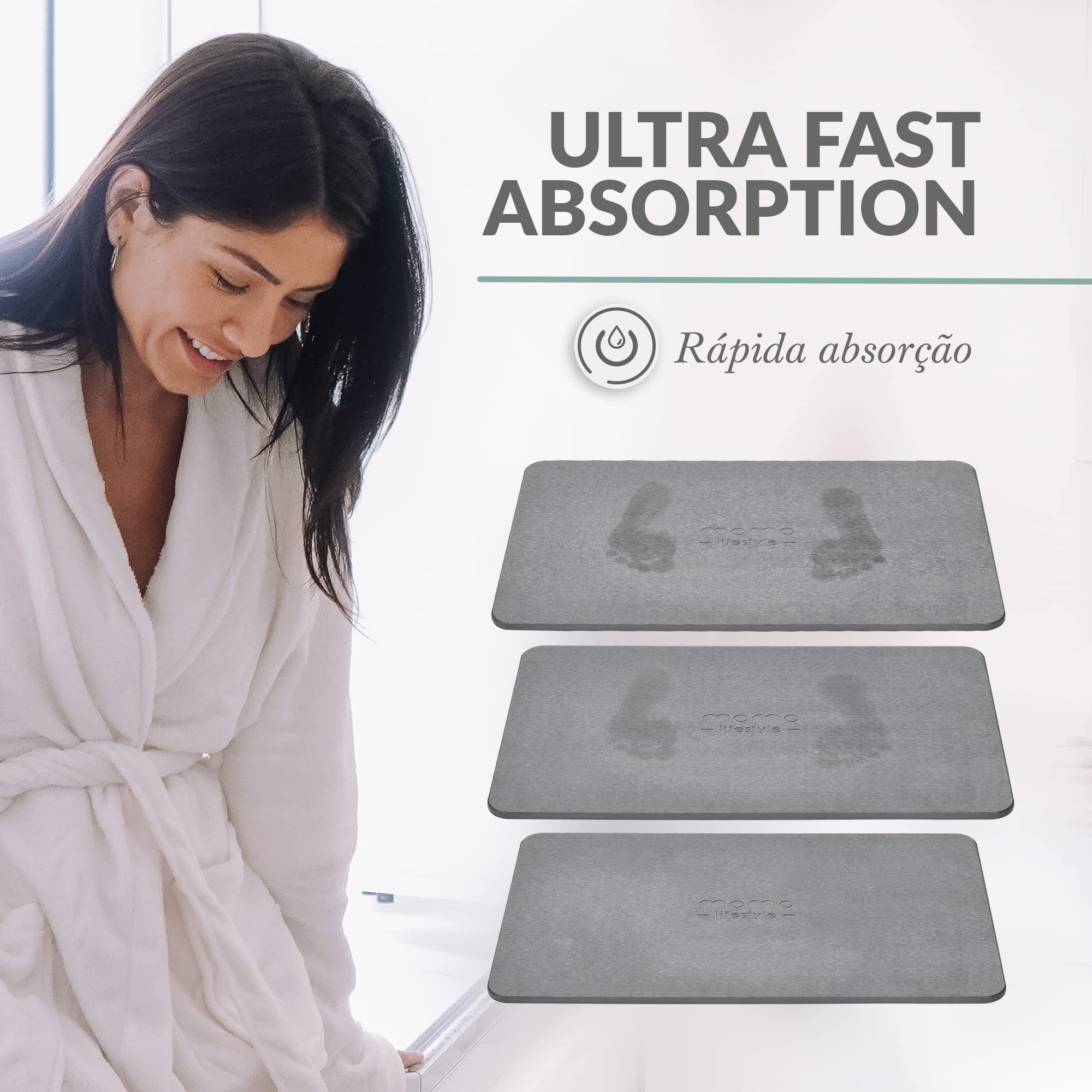 Premium Diatomaceous Earth Bath Mat - 32