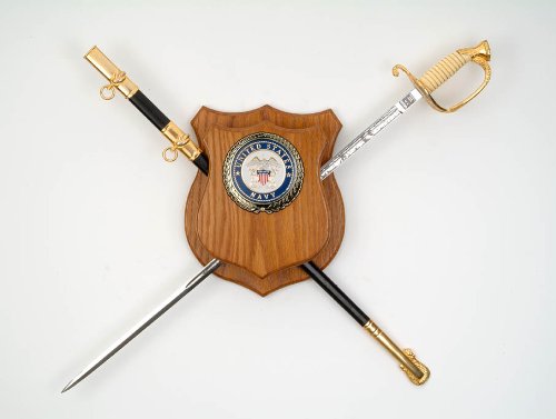 Premium USMC Officer Sword Plaque Wall Mount - Military Gift for Marines, Veterans & Collectors - Perfect for Home, Office & Military Decor