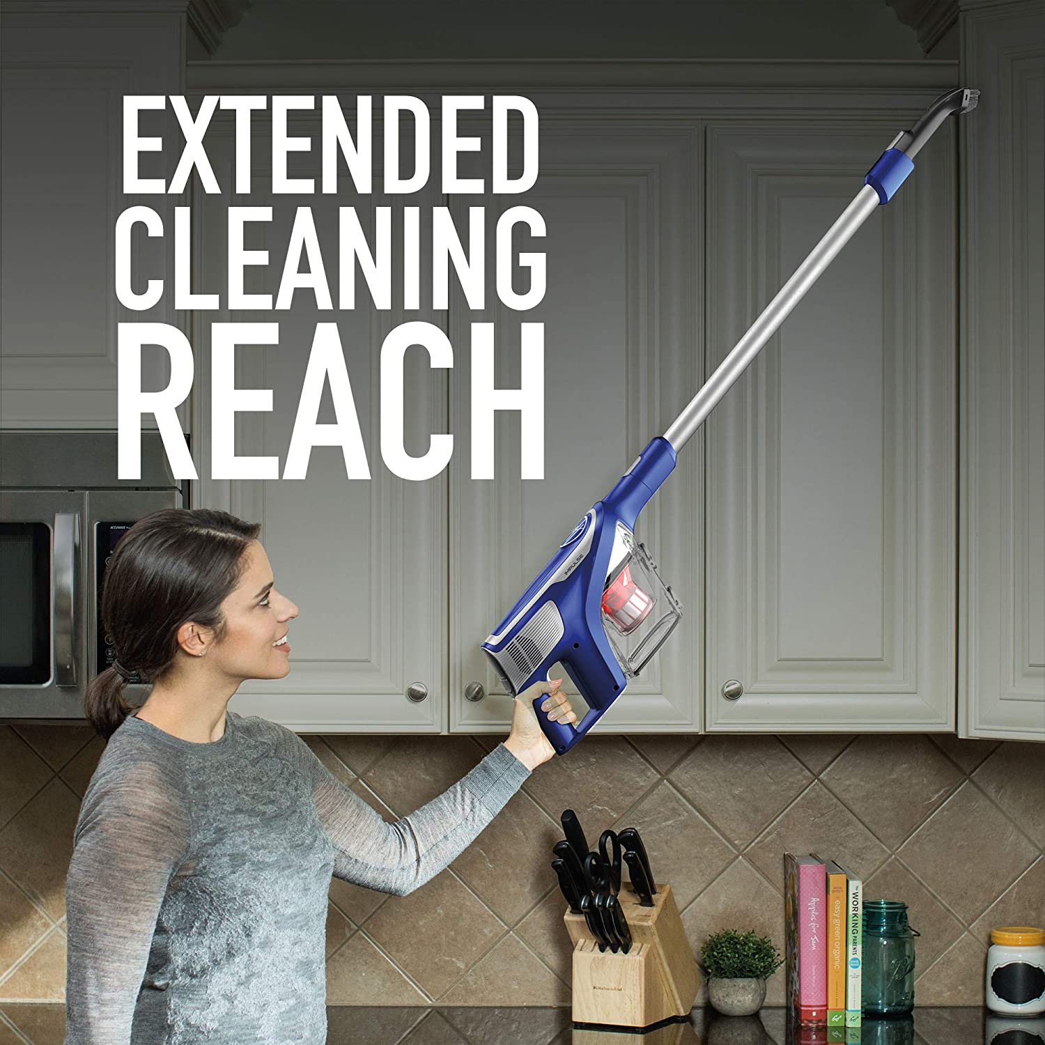 HOOVER Impulse BH53025CDI Cordless Stick Vacuum Cleaner - Lightweight & Powerful for Hardwood Floors, Carpets & Pet Hair | Perfect for Home Cleaning & Quick Pickups