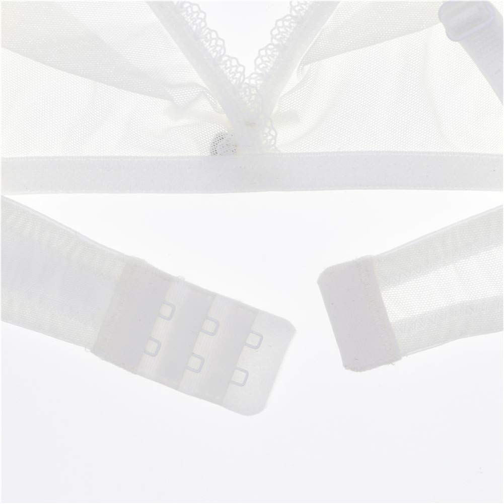 Sheer Mesh Wireless Bra for Women - Comfortable Transparent Unlined Underwear for Everyday Wear & Intimate Moments