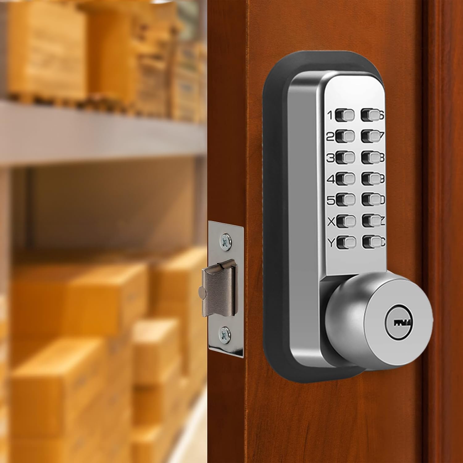 Keyless Mechanical Door Lock - Passcode/Key Entry for Garage, Office, Hotel