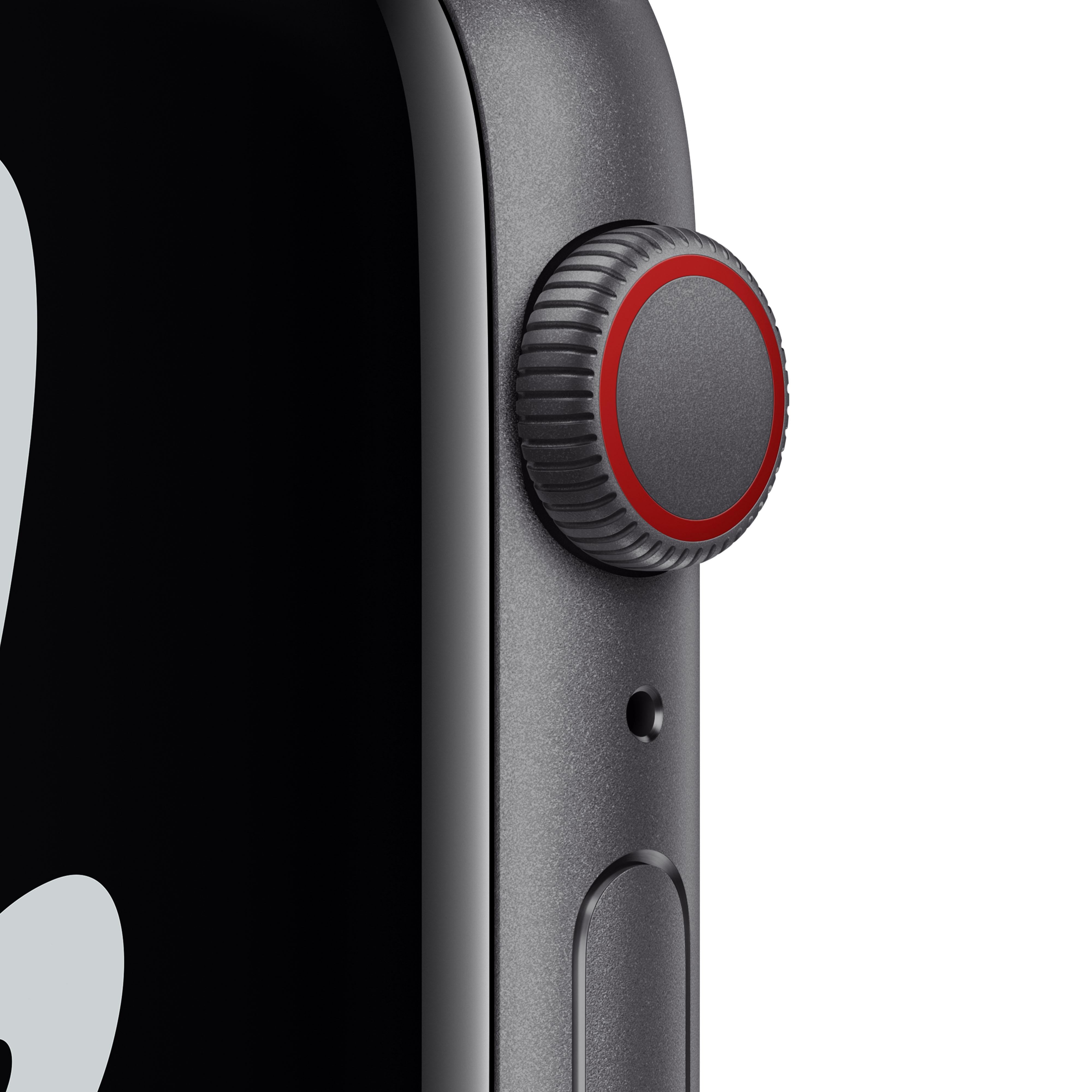 Apple Watch Nike SE (GPS + Cellular) 44mm Space Gray Aluminum Case with Anthracite/Black Nike Sport Band - Perfect for Running, Workouts & Daily Fitness Tracking