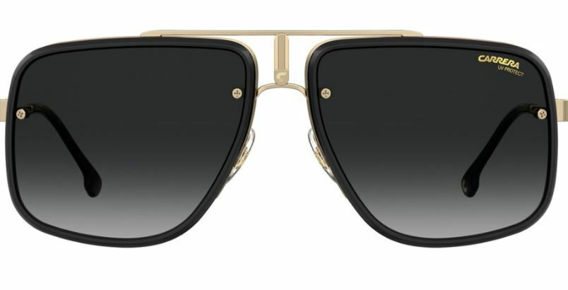 Carrera Glory II 0RHL/9O Gold Black Dark Gradient Polarized Sunglasses for Men - UV Protection, Fashion Aviator Style for Driving, Outdoor & Summer Activities