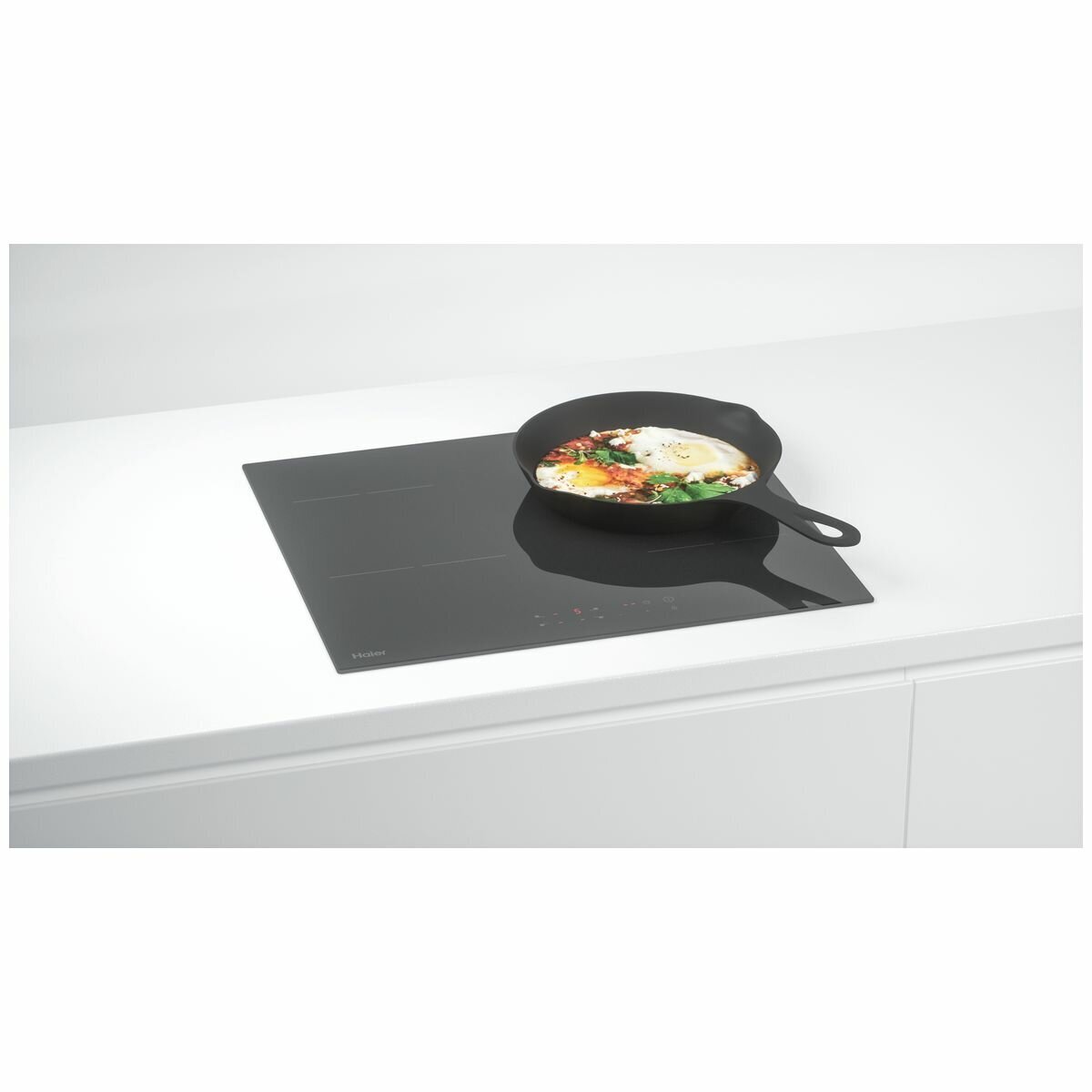 Haier 60cm Electric Cooktop HCE604TB3 - 4 Burner Induction Stove for Modern Kitchen | Fast Heating & Energy Efficient | Perfect for Home Cooking, Baking & Entertaining
