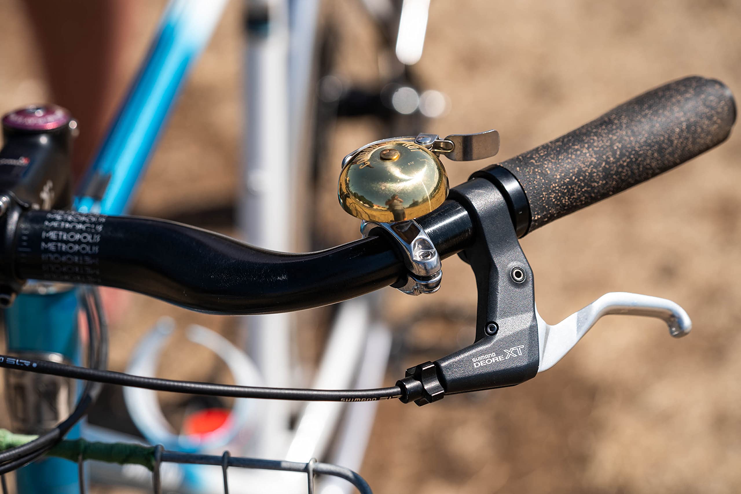Portland Design Works King of Ding II Brass Bike Bell - Loud & Durable Bicycle Accessory for Urban Commuting & Mountain Biking