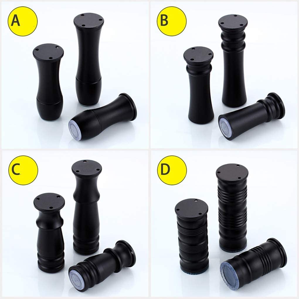 Adjustable Metal Furniture Legs 4pcs - European Style Aluminum Cabinet Feet, Sofa Legs, Table Legs & Bed Risers (120mm, Style B) - Perfect for Home Office, Living Room & Bedroom Furniture Replacement