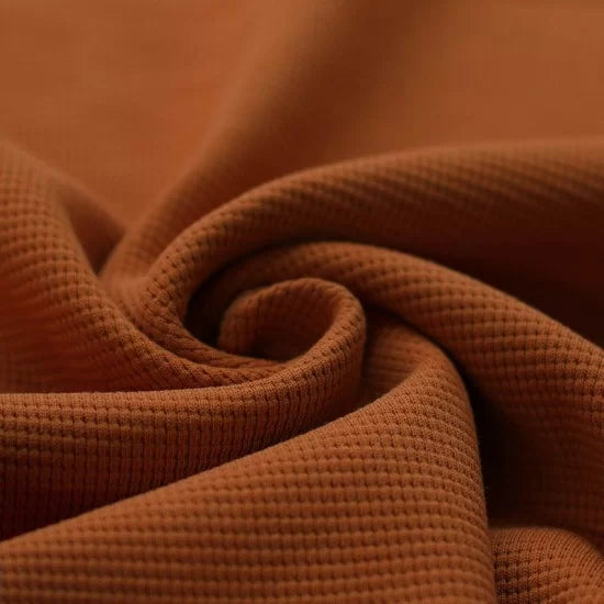 Premium Cotton Waffle Knit Blanket - Soft & Breathable Throw - Cognac Brown - Perfect for Cozy Nights, Sofa Lounging & Home Decor