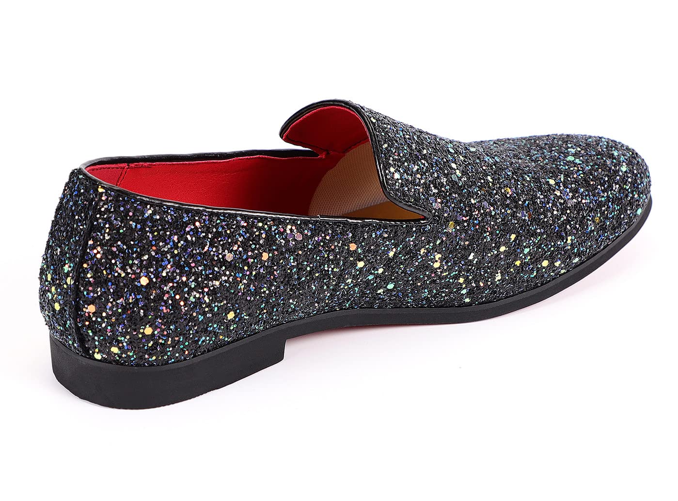 Men's Glitter Loafers - Luxury Sparkly Dress Shoes for Wedding, Tuxedo & Suit | Slip-On Casual Shoes for Parties, Prom & Formal Events