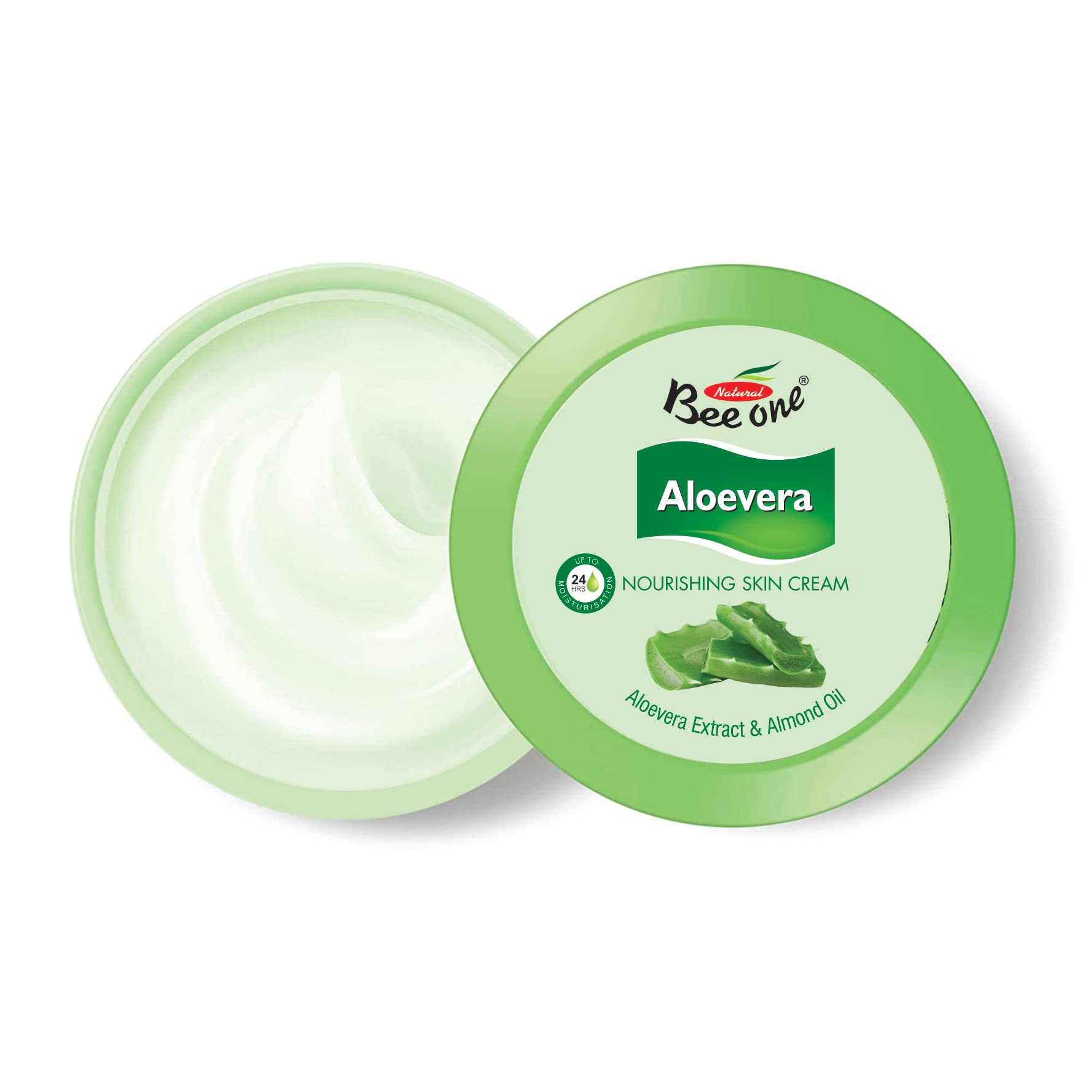 BEE ONE Aloe Vera Massage Cream 500ml - Skin Brightening & Fairness Cream for Women & Men | Daily Moisturizing Day Cream for Face, Body & Hands | Hydrating & Nourishing for Dry Skin Care Routine