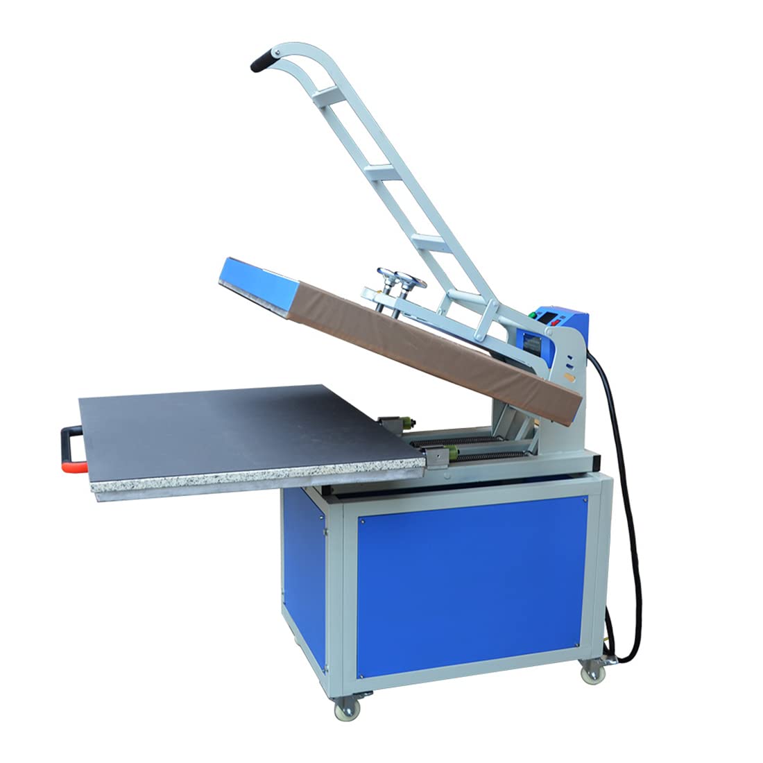 USA CALCA 39x47 Inch Large Format Heat Press Machine - Manual Operation Hand Force Textile Thermo Transfer Press for T-Shirts, Mugs & Hats - 220V 1P for Professional Garment Printing & DIY Crafts