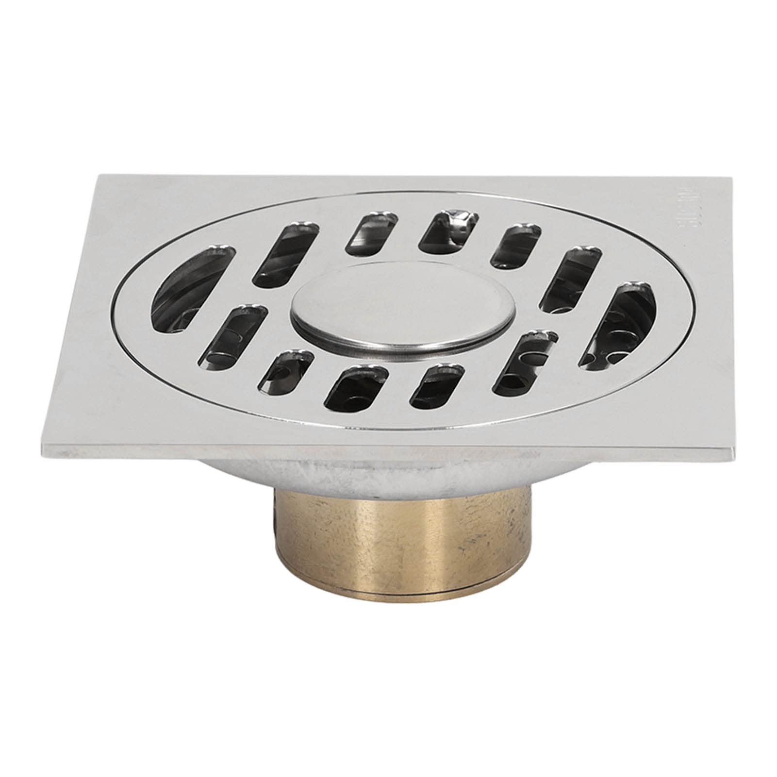ViaGasaFamido Premium Electroplated Shower Drain - High Flow Bathroom & Balcony Drainage System with Gravity Spring Design - Perfect for Modern Showers, Wet Rooms & Outdoor Areas