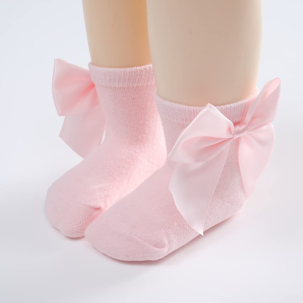 Toptim Baby Girls' Toddler Ankle Socks - Soft Breathable Cotton Casual Socks for Infants (6-Pack) - Perfect for Playtime, Daycare & Everyday Comfort