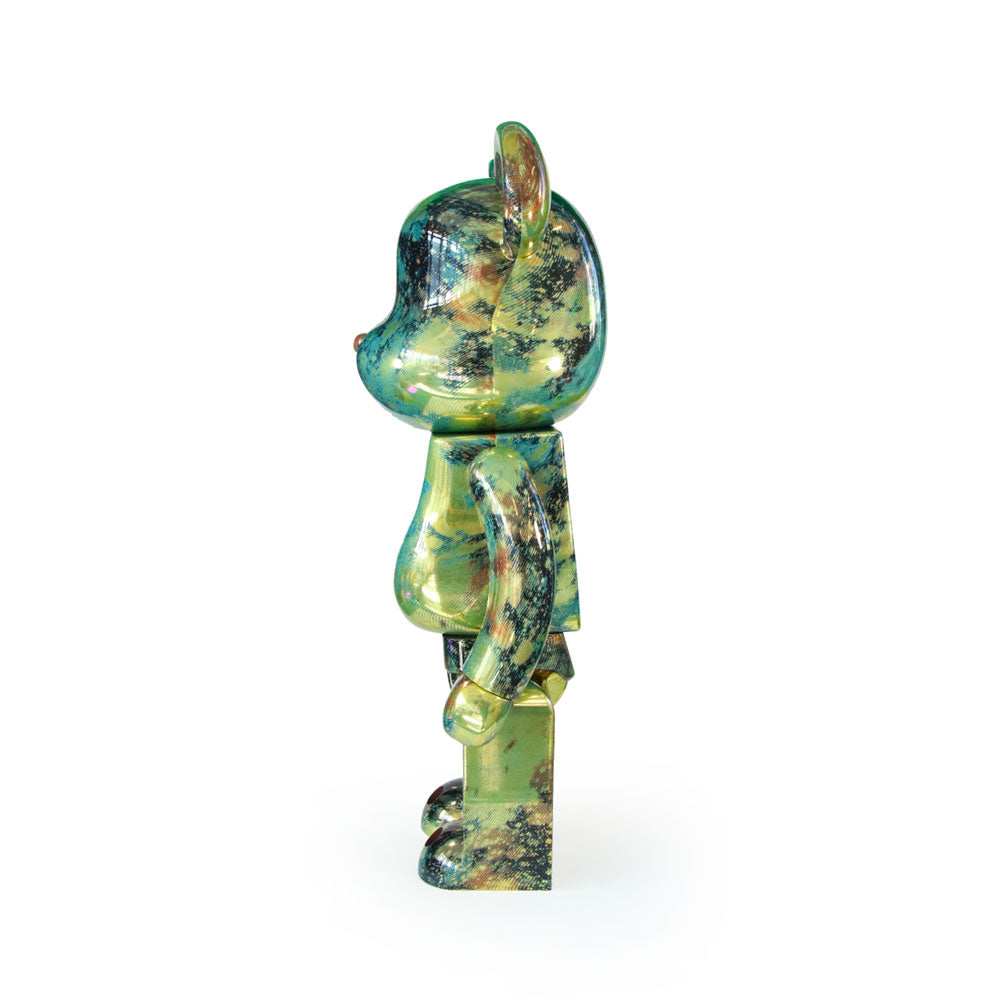 1000% Bearbrick Pushead 5 Gold Version - Limited Edition Collectible Vinyl Art Toy for Display & Home Decor