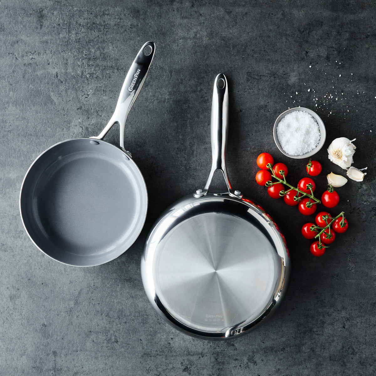 Valencia Pro Stainless Steel 8-Inch & 10-Inch Nonstick Fry Pan Set - Professional Cookware for Sauteing, Frying & Cooking Perfect Meals at Home