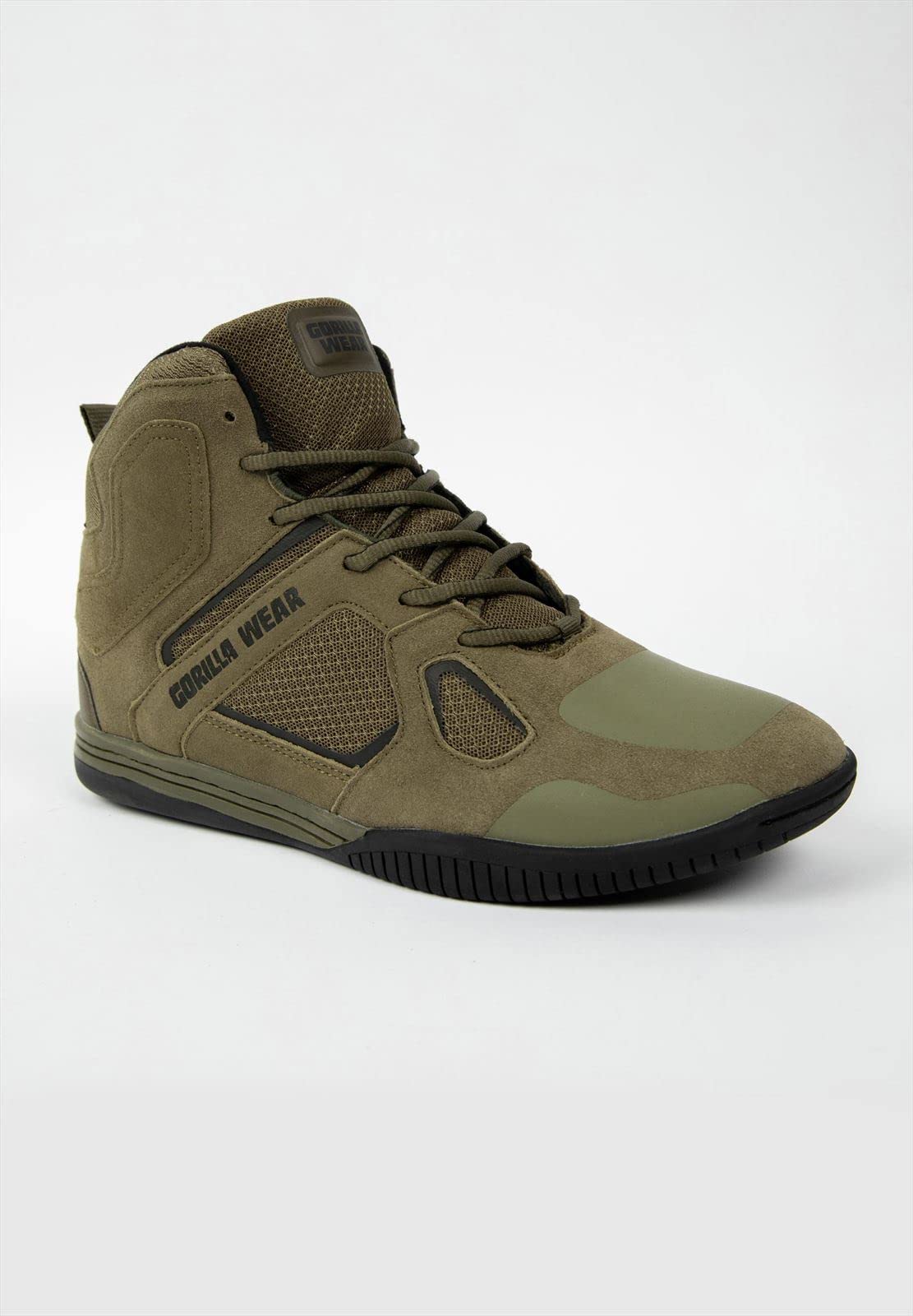 GORILLA WEAR Troy High Top Weightlifting Shoes for Squats, Deadlifts & Powerlifting - Cross Training Gym Shoes for Men & Women in Dark Green - Perfect for Weight Training, Olympic Lifting & Strength Workouts