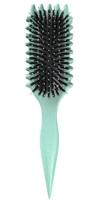 Curl Defining Hair Styling Brush for Women - Professional Curling Wand & Styler for Perfect Beach Waves & Natural Curls - Ideal for Home Use, Travel & Salon Styling