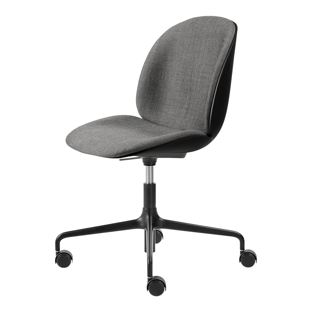 Ergonomic Beetle Meeting Chair with 4-Star Base & Casters - Height Adjustable & Front Upholstered for Office, Conference Room, and Home Workspace