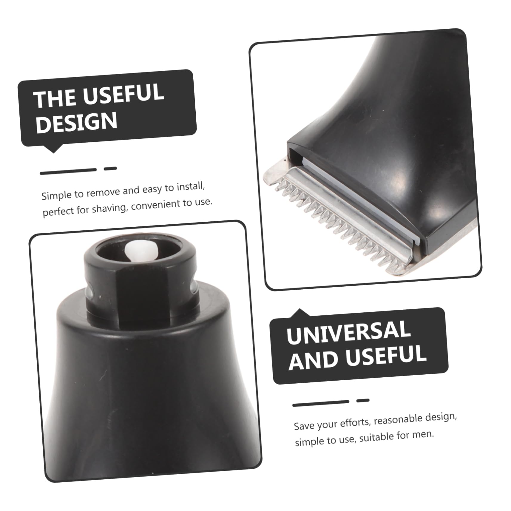 2 Pack Universal Replacement Shaver Heads for Men - Compatible with Most Electric Razors, Durable Plastic Shaving Accessories for Smooth & Comfortable Shave - Perfect for Travel, Home & Gym Use