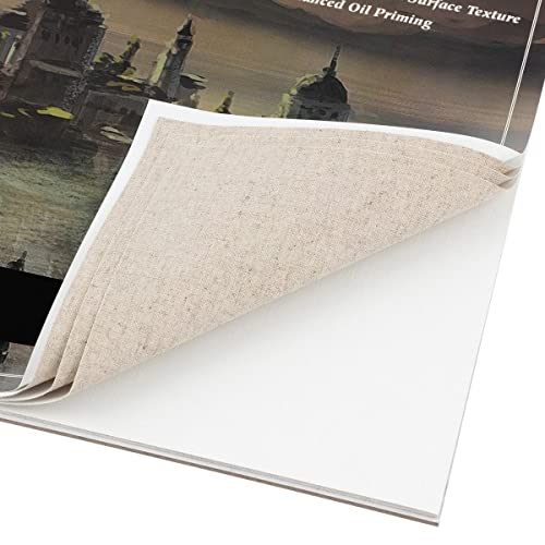 Centurion Deluxe Oil Primed Linen Pad 11x14 Inches - 6 Pack (10 Sheets per Pad) | 11 oz Premium No Bleed Art Paper | Lightweight Travel Sketchbook for Plein Air Painting, Oil & Acrylic Techniques | Perfect for Outdoor Artists & Studio Work