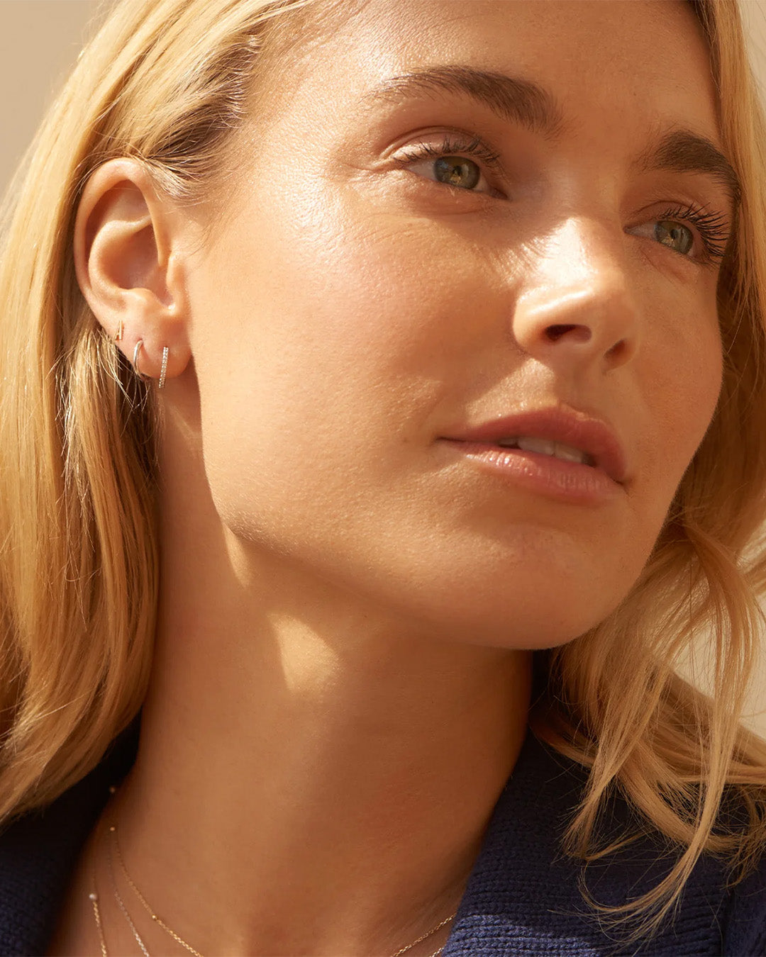 14K White Gold Classic Single Huggie Hoop Earrings - Minimalist & Dainty Jewelry for Everyday Wear, Gifts, and Special Occasions