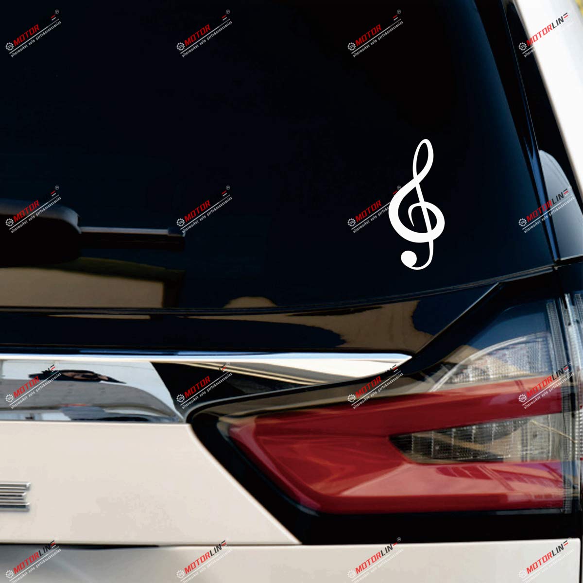 Treble Clef Vinyl Decal Stickers - 4 Pack (2