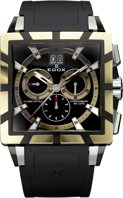 Edox 10013 357RN NIR Chronograph Big Date Classe Royale Men's Watch - Luxury Swiss Timepiece with Chronograph Function & Big Date Display (B-Stock) | Perfect for Business Meetings, Formal Events & Watch Collectors
