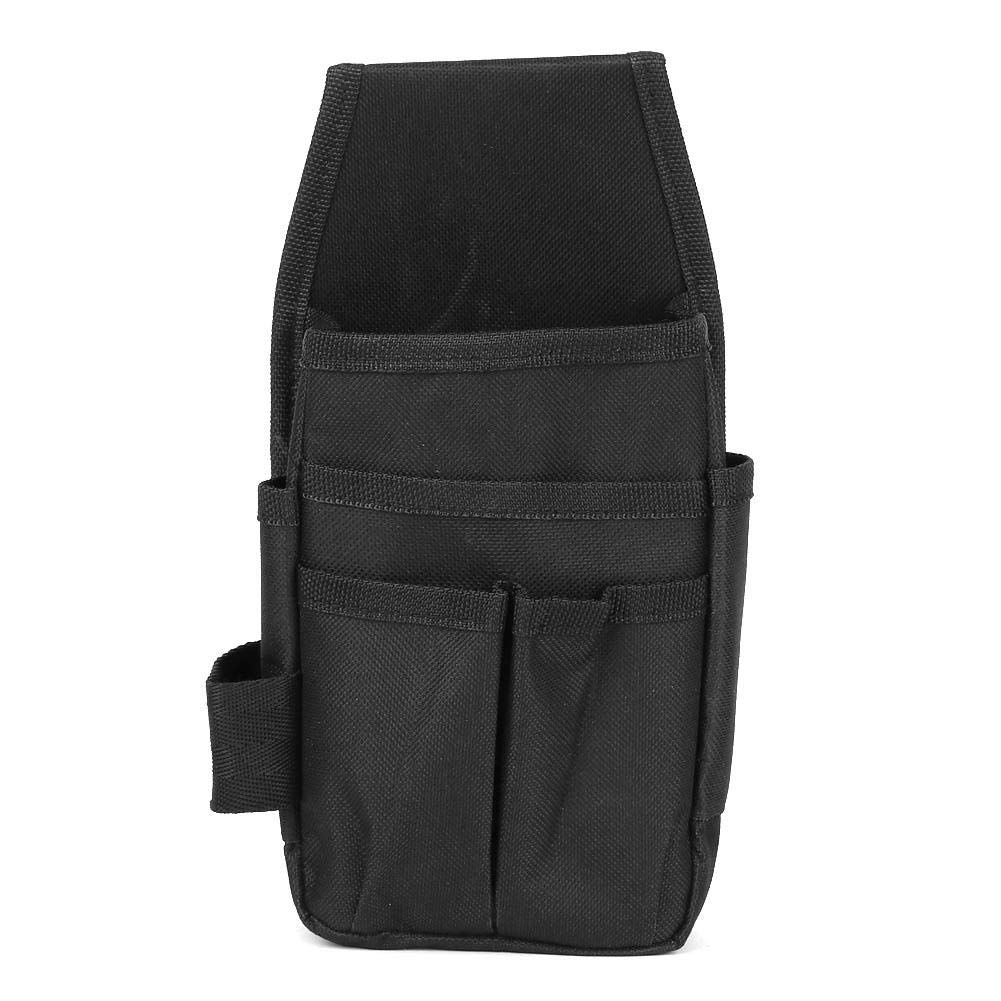 Delaman Black 6-Pocket Tool Belt Pouch - Heavy Duty Work Apron with Waist Pocket for Tool Storage & Organization - Perfect for Construction, Carpentry, DIY Projects & Home Repairs