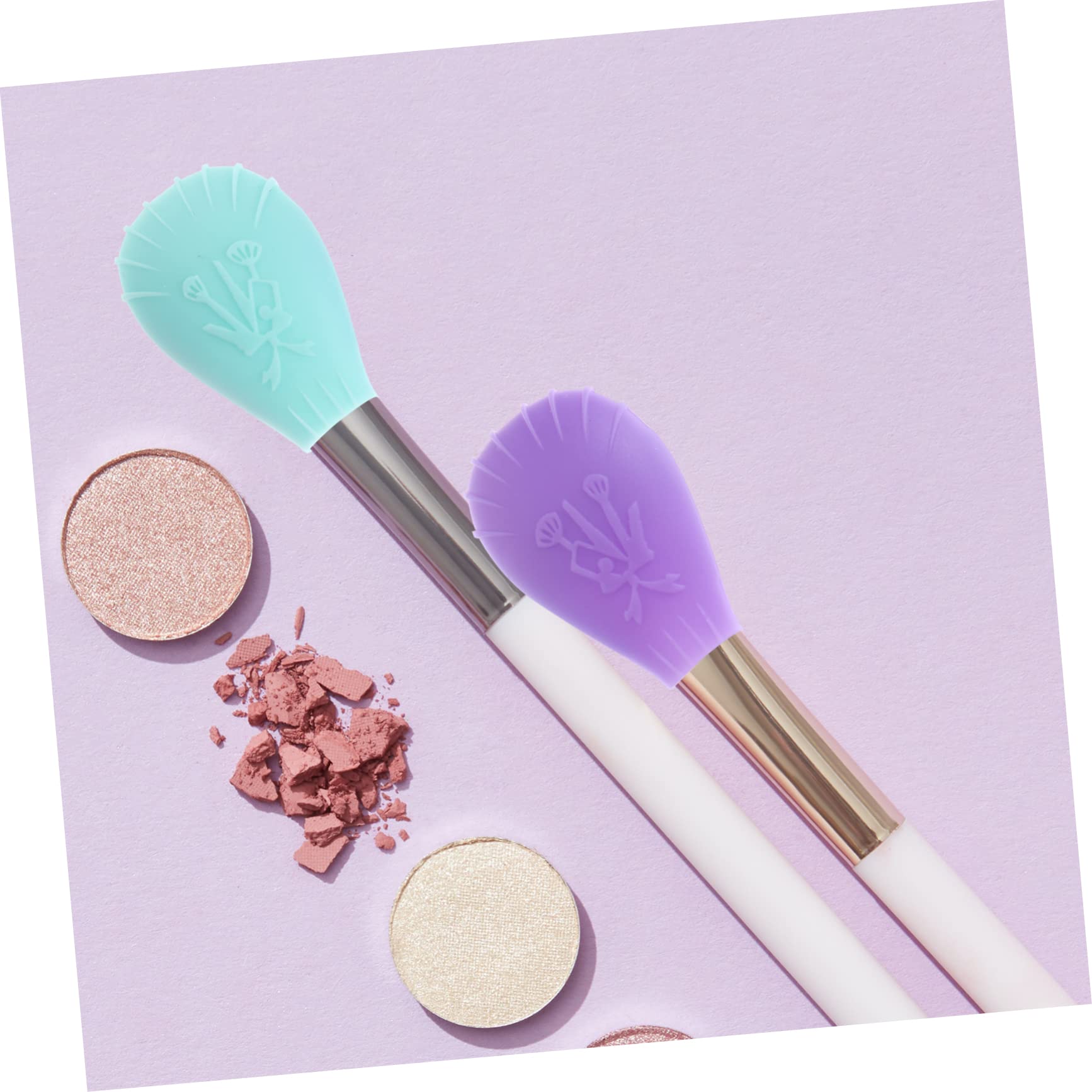 LALAFINA 3 Pack Silicone Makeup Brush Covers - Travel Size Protective Head Covers for Cosmetic Brushes | Perfect for Travel, Storage & Hygiene Protection