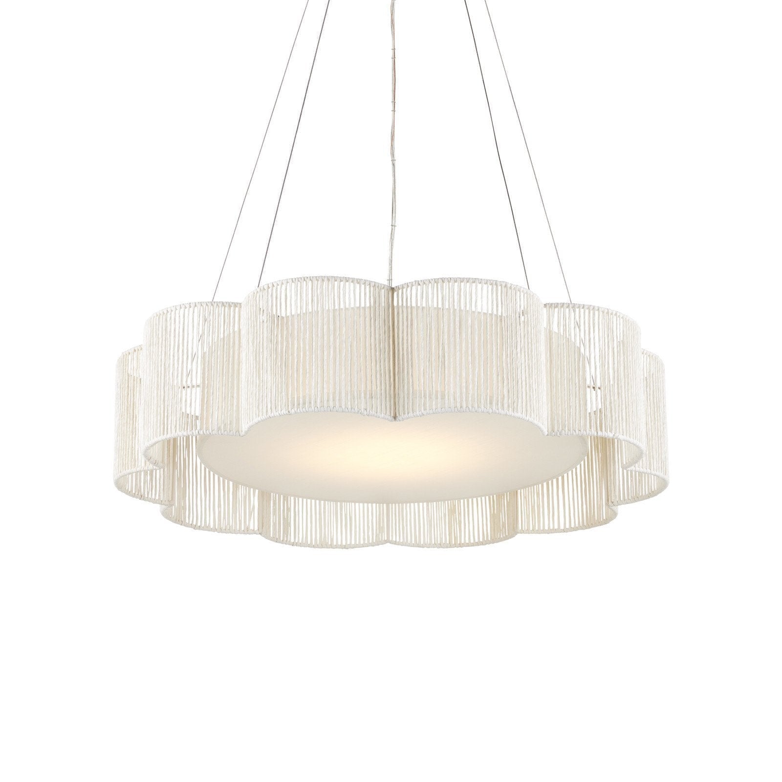 Elegant Ancroft White Crystal Chandelier - Modern Ceiling Lighting Fixture for Dining Room, Bedroom & Living Room Decor