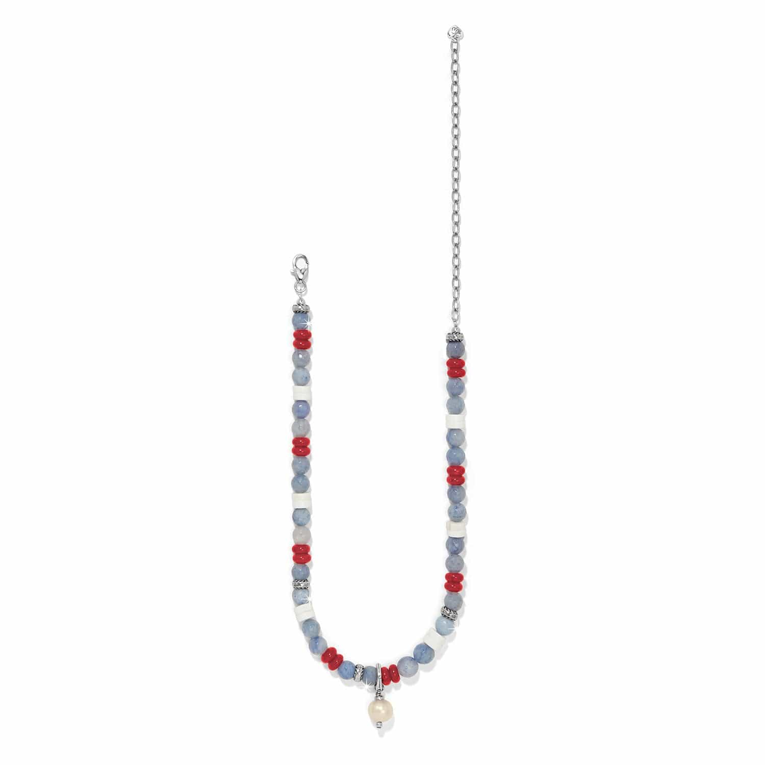 Americana Beach Pearl Charm Necklace - Elegant Coastal Jewelry for Women | Perfect for Beach Weddings, Vacations & Summer Outfits