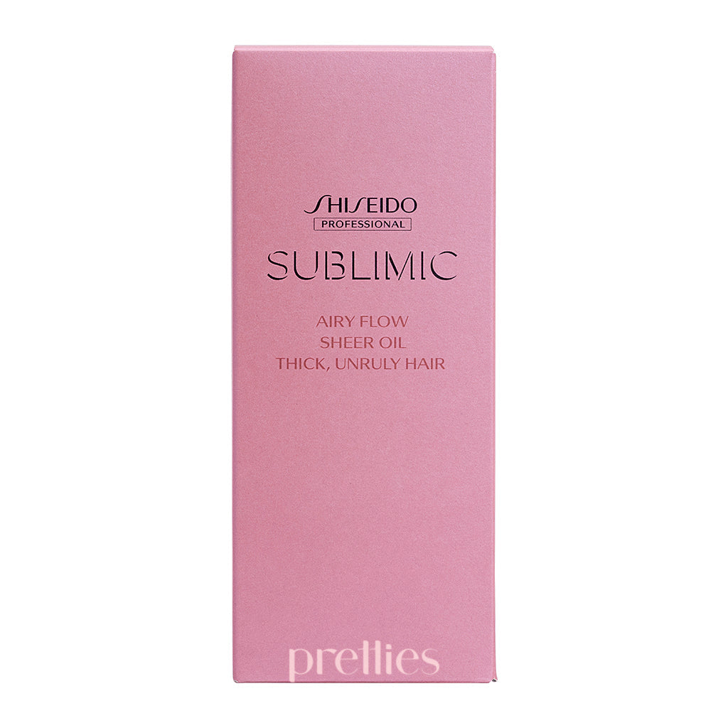 Shiseido SUBLIMIC Airy Flow Sheer Oil 100ml - Lightweight Hair Treatment for Frizz Control & Shine | Perfect for Daily Use & Styling