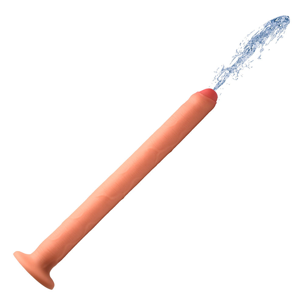 Premium 15-Inch Thick Silicone Enema Shower Dildo - Waterproof Anal Toy for Adults, BPA-Free & Body-Safe - Perfect for Bathroom Play, Solo Pleasure & Couples Exploration
