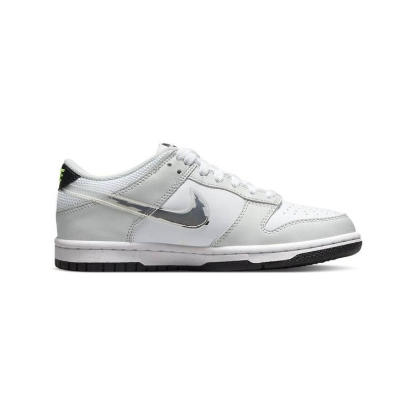 Nike Dunk Low GS Glitch Swoosh Photon Grey Sneakers - Girls' Lightweight Basketball Shoes for Casual Wear & Street Style