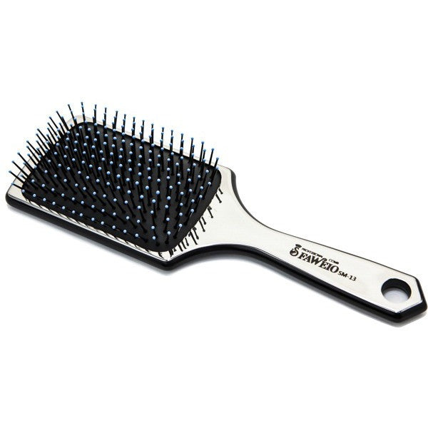 Black Paddle Brush for Hair Styling - Detangling & Smoothing Hair for Men & Women - Perfect for Home & Salon Use