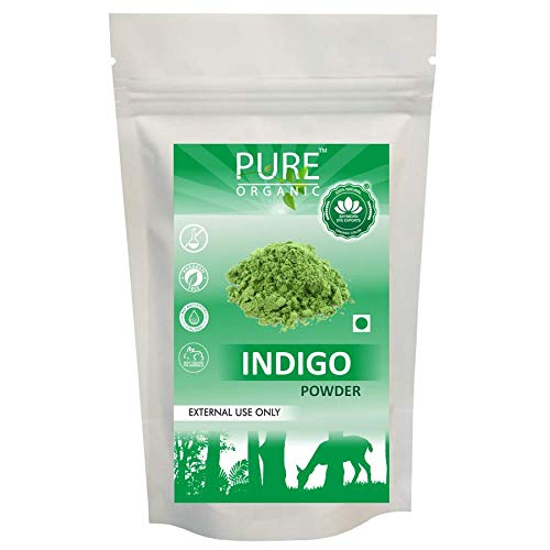 SKYMORN Pure Organic Natural Indigo Powder (Indigofera Tinctoria) - 300g Black Hair Dye & Conditioner for Natural Hair Coloring - Perfect for DIY Henna & Herbal Hair Treatments at Home