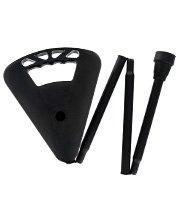 Foldable Seat Cane with Carrying Bag - Portable Walking Stick & Emergency Stool for Outdoor Activities, Travel, and Elderly Support (Black, Non-Adjustable)