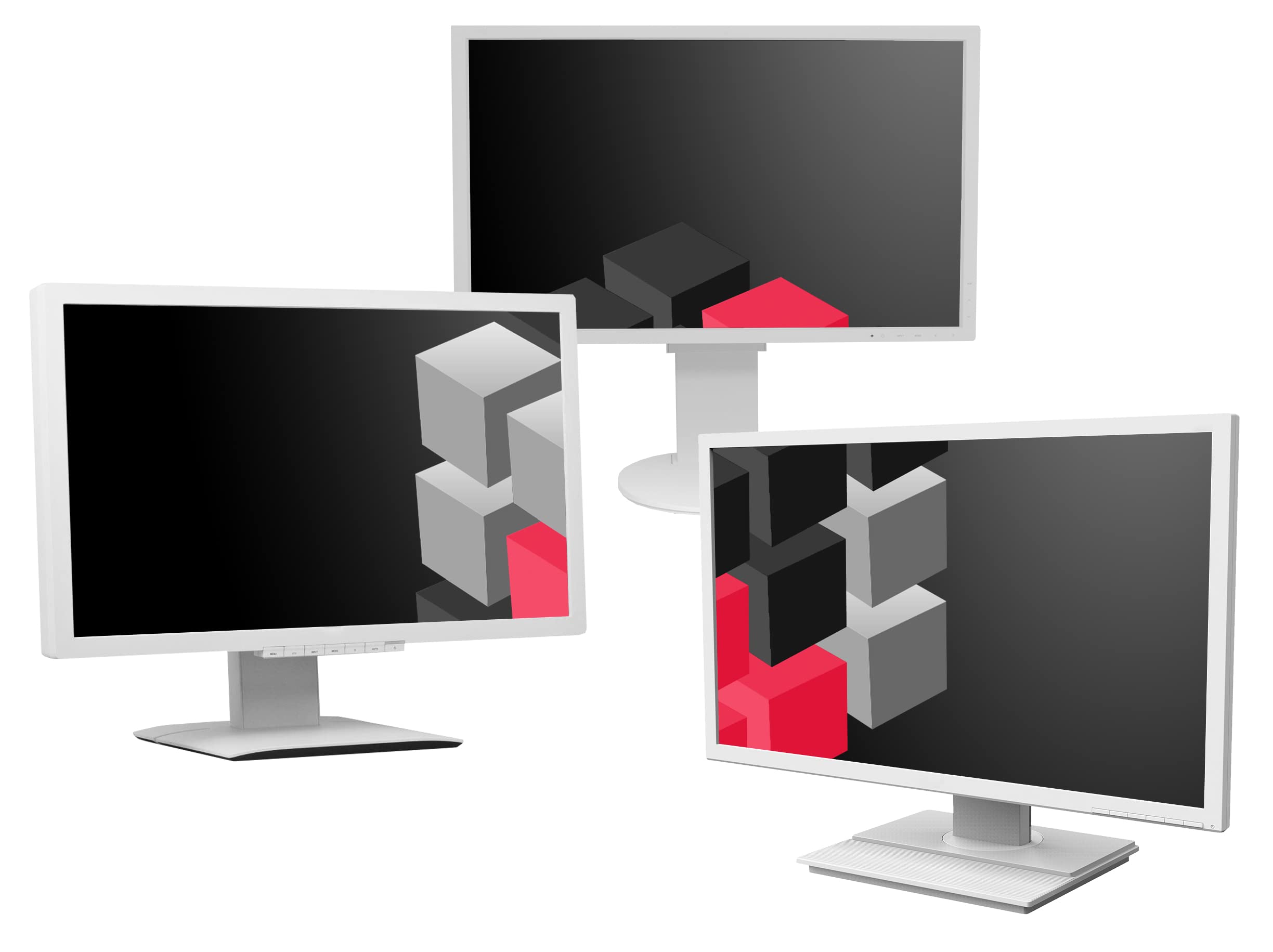 24 Inch Business Computer Monitor - Full HD 1080p Gaming Monitor with VGA, DVI & VESA Mount - White/Gray (Certified Refurbished) - Perfect for Office Work, Home Gaming & Professional Workspaces