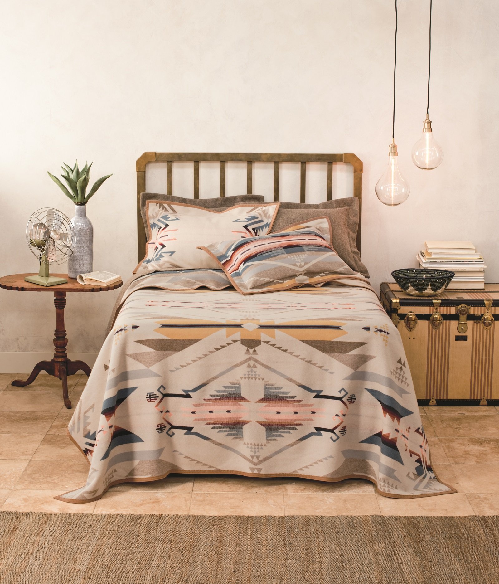 Pendleton White Sands Pillow Sham - 100% Cotton Standard Size (1 Each) for Bedroom Decor & Southwestern Style Home Accents