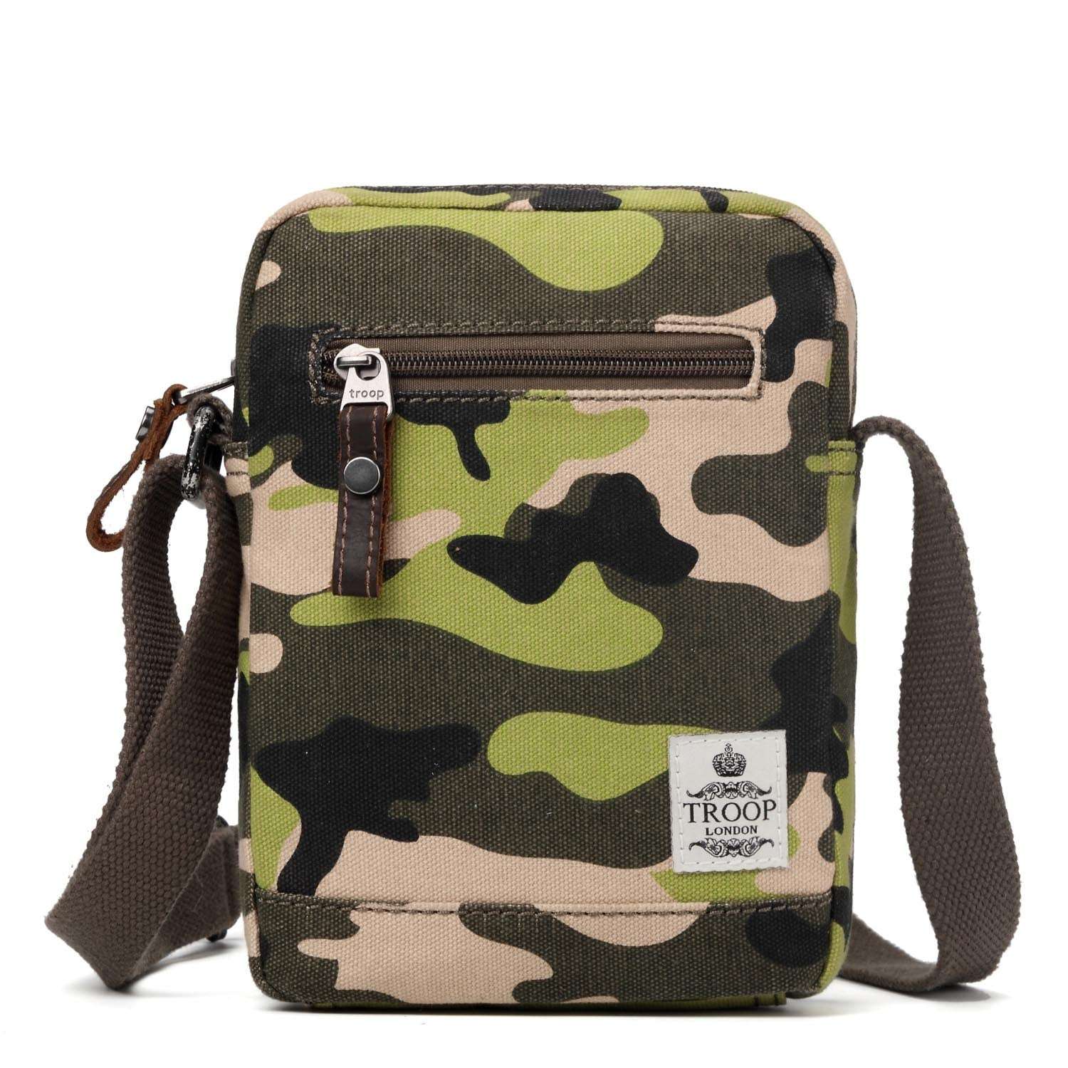 TRP0405 S Troop London Classic Canvas Small Crossbody Bag - Stylish & Durable for Daily Use, Travel, and Outdoor Activities