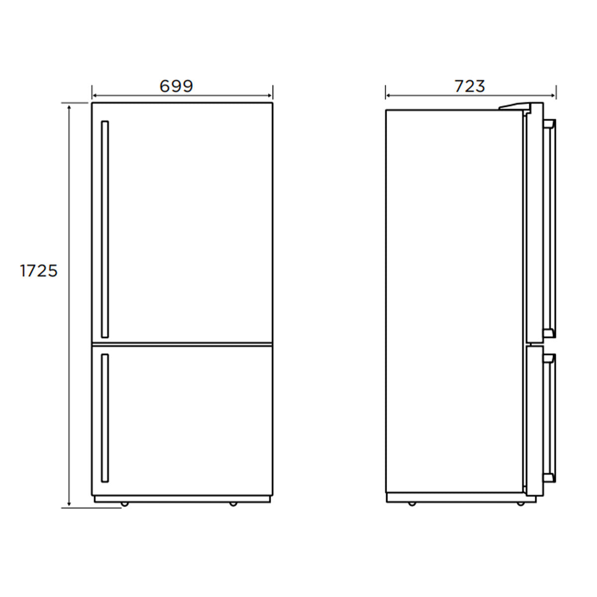 Westinghouse 425L Bottom Mount Refrigerator in Silver - WBE4302AC | Energy Efficient French Door Fridge for Modern Kitchens & Open Plan Living Spaces
