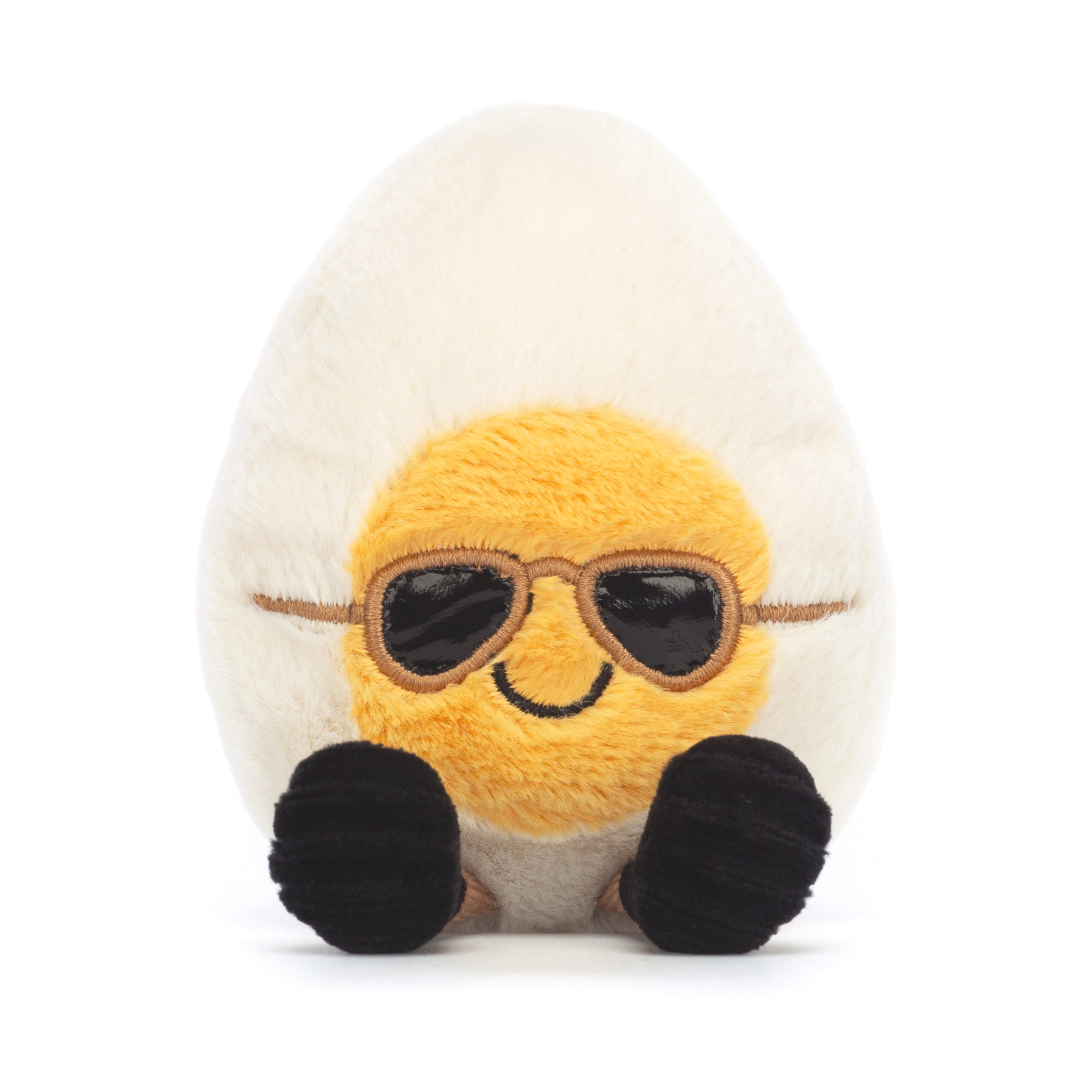 Funny Amuseable Boiled Egg Plush Toy - Cute Smiling Egg Pillow for Stress Relief & Home Decor | Perfect Gift for Kids, Egg Lovers & Office Desk Accessories