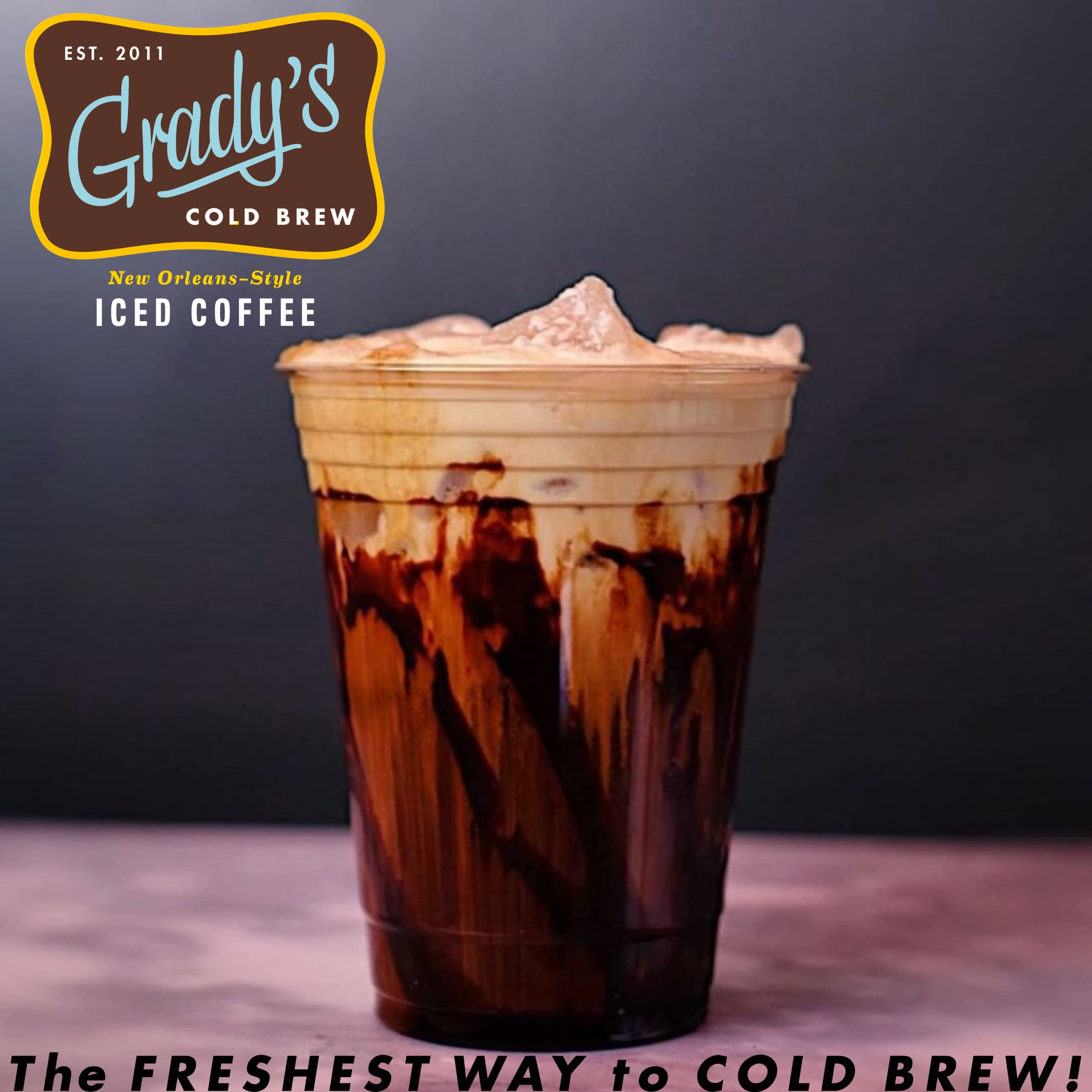 GRADY’S COLD BREW Coffee Pouches - New Orleans Style 100% Arabica Ground Coffee with Chicory | 12 Pack (48 Easy Brew Bags) Makes 144 Iced Coffees | Perfect for Home, Office & Outdoor Adventures | Eco-Friendly Reduced Packaging
