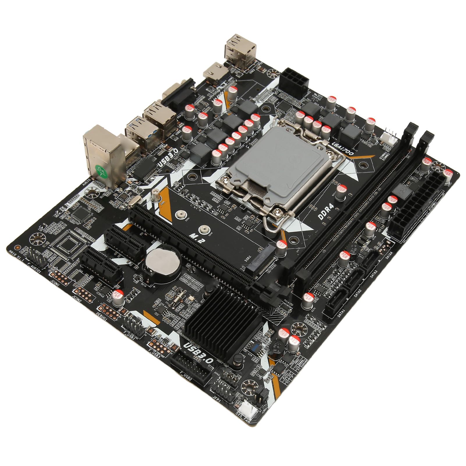 Yunseity ATX Desktop Motherboard - Dual Channel DDR4, LGA 1700 Socket, VGA/HD Output | High Performance Gaming PC Build | Perfect for Esports, Streaming & Content Creation