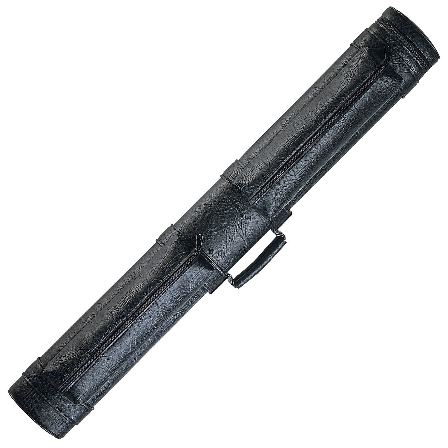 Premium Black Leatherette Oval Pool Cue Case - Pro Series LC22A | Durable Billiard Cue Holder for Professional Players & Home Use | Perfect for Tournaments, Bars & Game Rooms