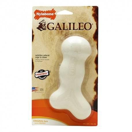 Galileo Dog Bone - Science-Based Chew Toy for Dogs | Nylabone Wolf & Souper Flavor | Durable & Safe for Aggressive Chewers | Perfect for Teething Puppies & Boredom Relief