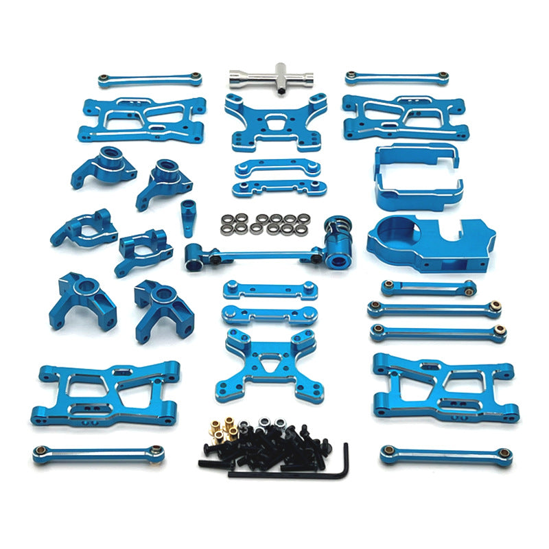 WLtoys & Relalo 1/14 & 1/12 Scale RC Car Metal Upgrade Kit with Silver Trim - High Performance Replacement Parts for Off-Road Racing and Drifting